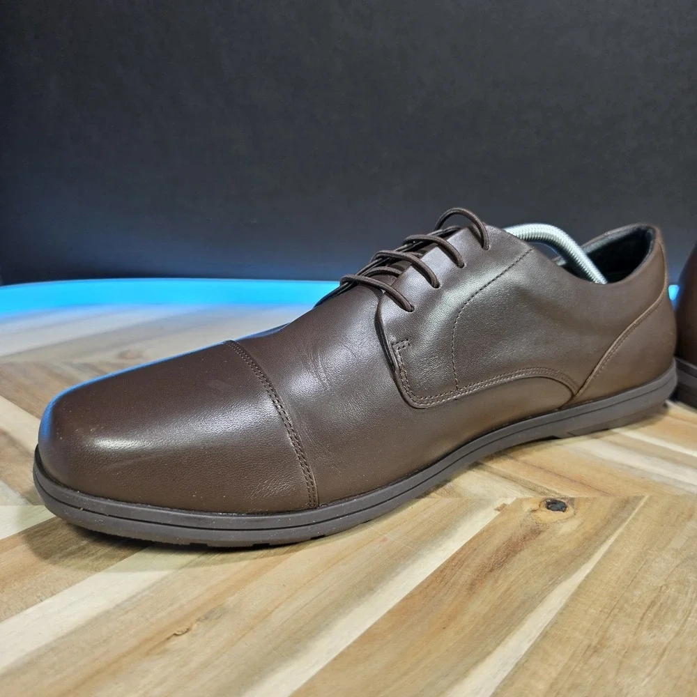 Birchbury Brenston Barefoot Dress Shoes Vintage Brown Mens 13 Minimalist Slip-On